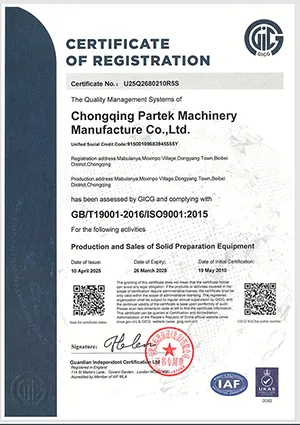 Certificación ISO de la empresa matriz