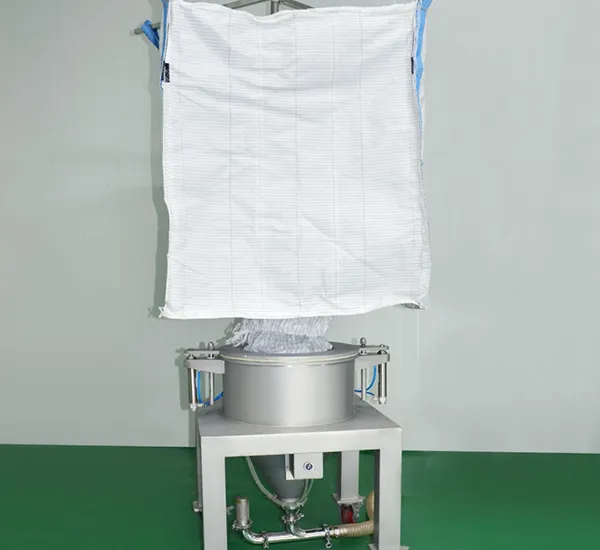 Estación de descarga de bolsas grandes (con unidades de masaje neumático)